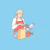 Supermarket Employee Day Icon