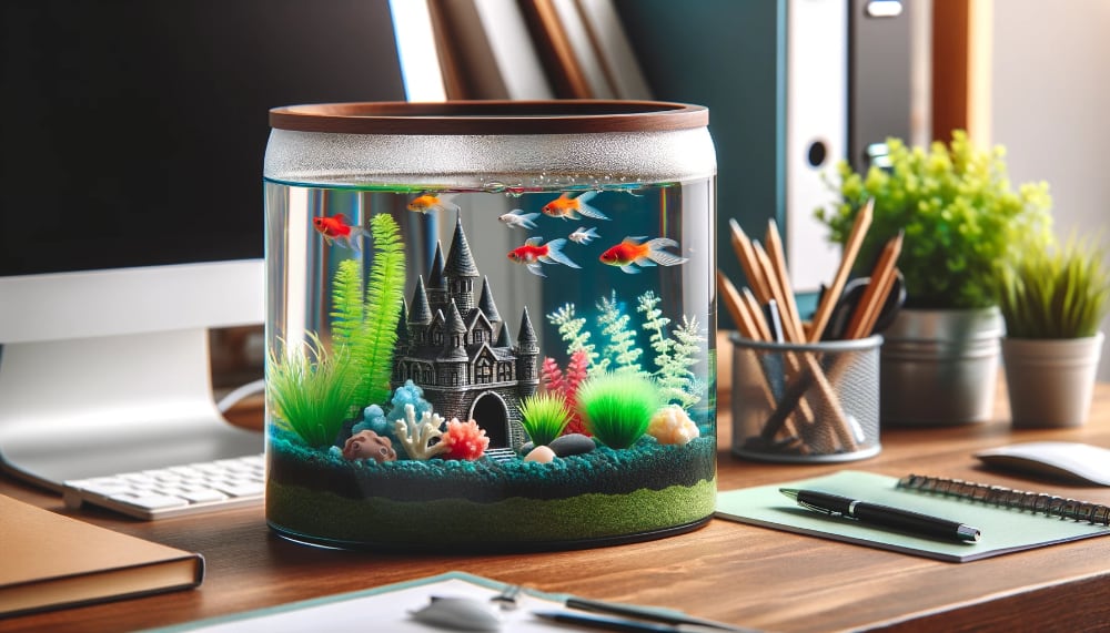 mini aquarium for the office