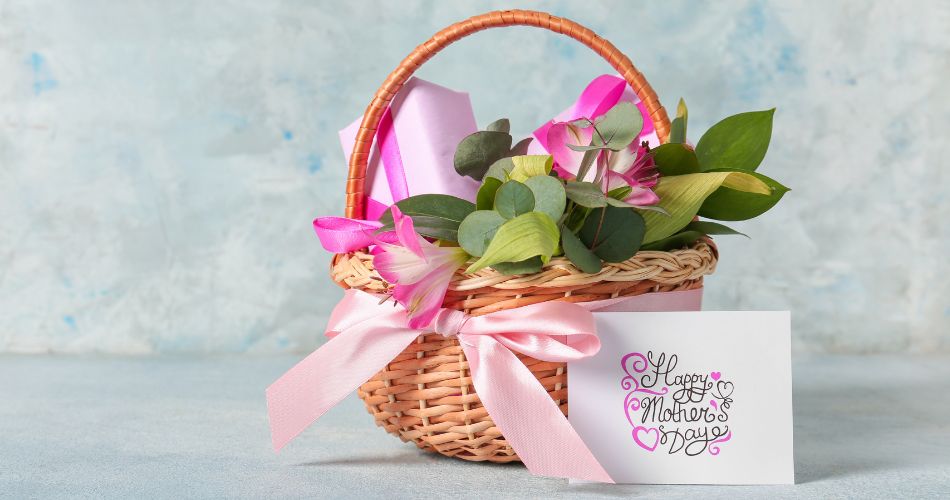 Basket with Gifts for Mother's Day 