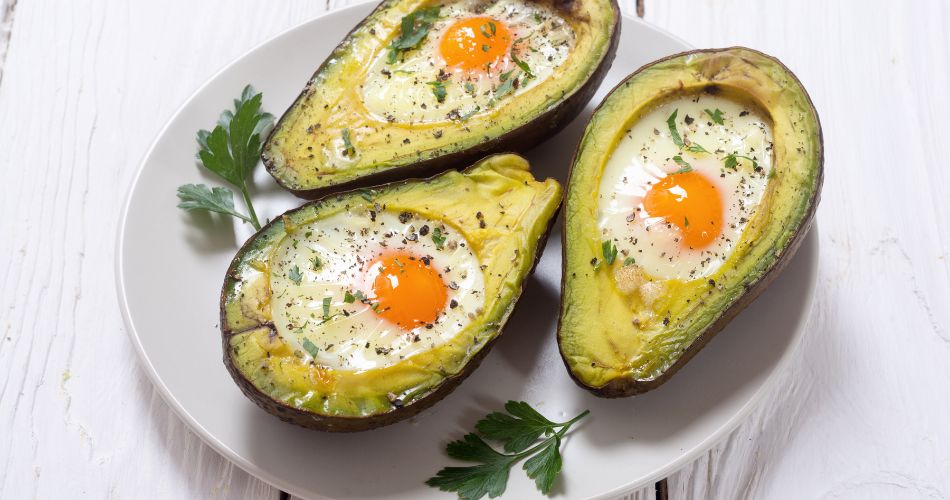Baked avocado with eggs Recipe