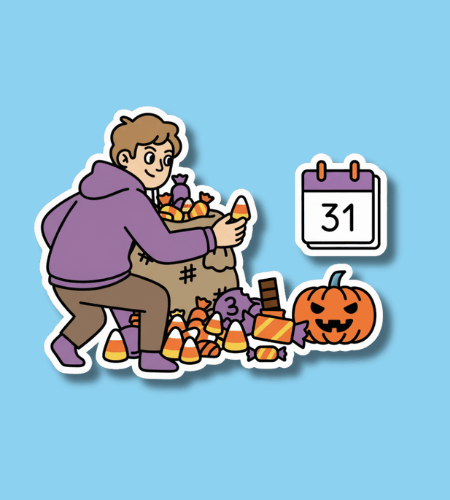 Sneak Some of the Candy Yourself Before the Kids Start Knocking Day