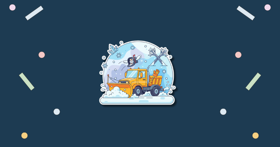 Snowplow Mailbox Hockey Day