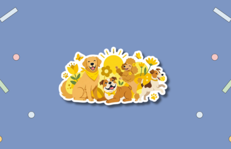 Dogs in Yellow Day