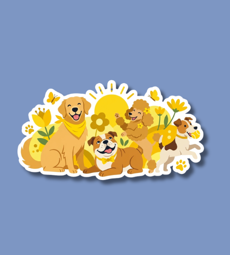 Dogs in Yellow Day