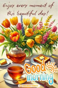 Good Morning card Enjoy every moment of this beautiful day.