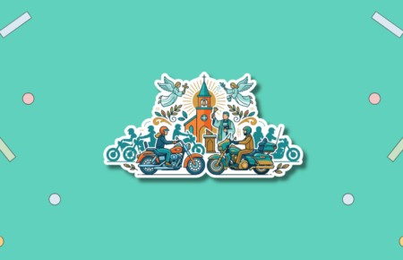 Motorcycle Mass and Blessing of the Bikes Day