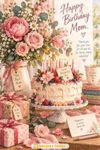 happy birthday Mom card